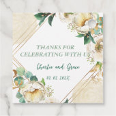 Étiquettes Cadeau Old Irish Blessing on Gold Dust and Roses (Dos)