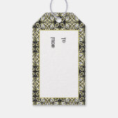 Étiquettes-cadeau Olive et Filigree noir (Dos)