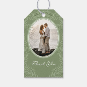 Étiquettes-cadeau Olive Green Mariage Botanique Vintage