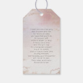 Étiquettes-cadeau Ombre Blush Rose Frosted nuptiale affichage douche (Dos)
