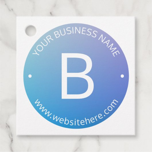 Étiquettes Cadeau Ombre de fond bleu et violet avec texte modifiable (Devant)