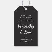 Étiquettes-cadeau Ombre Grey Falalalala Bold Script moderne (Dos)