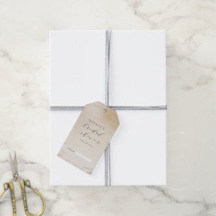 Étiquettes-cadeau Ombre Jaune Or Frosted Bridal douche
