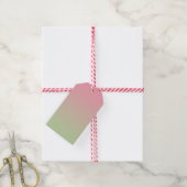 Étiquettes-cadeau Ombre rose et vert (Avec de la ficelle)