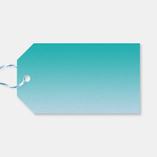 Étiquettes-cadeau Ombre turquoise (Dos Horizontal)