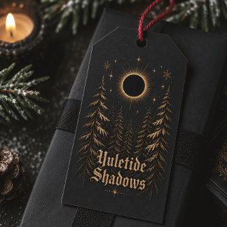 Étiquettes-cadeau Ombres de Yuletide Noël gothique Hiver