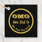 Étiquettes Cadeau OMG Nous Avons Mis Le Noeud (Devant)