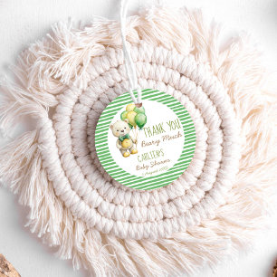 Étiquettes Cadeau On peut attendre le baby shower d'ours en peluche