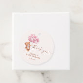 Étiquettes Cadeau On Peut Attendre Le Merci De Ballons Rose (En situation)