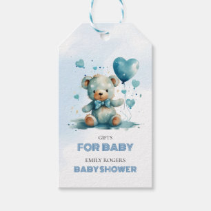 Étiquettes-cadeau On Peut Attendre L'Ours Bleu Teddy