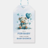 Étiquettes-cadeau On Peut Attendre L'Ours Bleu Teddy (Dos)