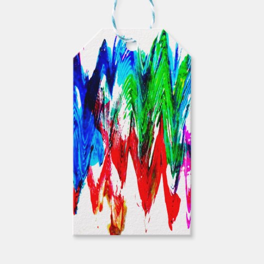 Étiquettes-cadeau Ondes colorées (Devant)