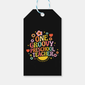 Étiquettes-cadeau One groovy preschool teacher