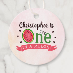 Étiquettes Cadeau One In A Melon 1er Anniversaire