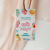 Étiquettes-cadeau One In The Sun Tropical Beach 1st Birthday Party