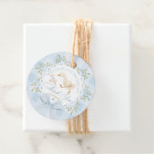 Étiquettes Cadeau One Silly Goose Blue Gingham Bow Thank you (En situation)