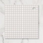 Étiquettes Cadeau One Silly Goose Brown Bow 1st Birthday (Dos)