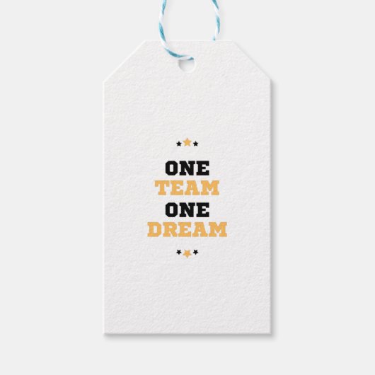 Étiquettes-cadeau One Team One Dream (Devant)