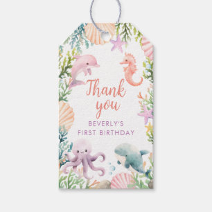 Étiquettes-cadeau Oneder The Sea 1st Birthday Girl