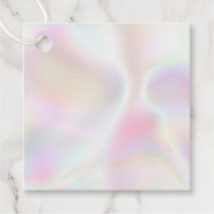Étiquettes Cadeau Opal Iridescente Holographique Pink Pearl tendance