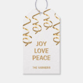 Étiquettes-cadeau Or blanc Noël (Devant)