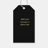 Étiquettes-cadeau Or brillant sapin de Noël noir (Dos)