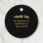 Étiquettes Cadeau Or de basket (Dos)