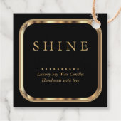 Étiquettes Cadeau Or métallique et noir (Dos)