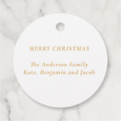 Étiquettes Cadeau Or moderne gloire de Noël religieuse à Dieu Don (Dos)