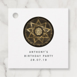 Étiquettes Cadeau Or mystique et Imaginaire gothique noir