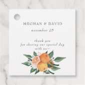 Étiquettes Cadeau Orange Blossoms Citrus Botanical Wedding  (Devant)