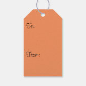 Étiquettes-cadeau Orange Hibiscus Fleur Tropical Floral (Dos)