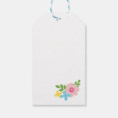 Étiquettes-cadeau Orange Horseshoe Pink NOM Fleurs Horse Grange (Dos)