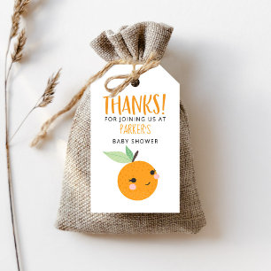 Étiquettes-cadeau Orange Little Cutie Citrus Merci Favoriser