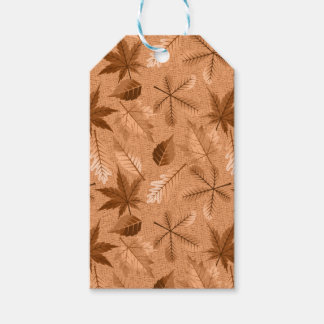 ÉTIQUETTES-CADEAU ORANGE TAN AUTOMNE FEUILLES D'AUTOMNE