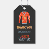 Étiquettes Cadeau Orange Ugly Sweater (Devant)
