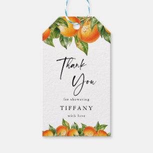Étiquettes-cadeau Oranges estivales modernes Fête des mariées Citrus