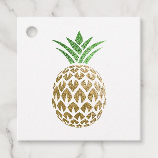 Étiquettes Cadeau Organisateur d'événements Faux Ananas en Feuille d (Devant)