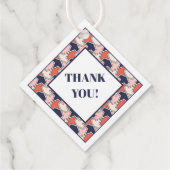 Étiquettes Cadeau Oriental Rouge Bleu Bleu Flèches géométriques Moti (Dos)