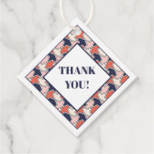 Étiquettes Cadeau Oriental Rouge Bleu Bleu Flèches géométriques Moti (Devant)