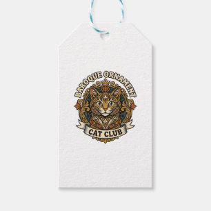 Étiquettes-cadeau Ornement baroque Chat Cadeau amateur de chat - Orn