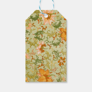 Étiquettes-cadeau Ornement Chinois Vintage Fleurs Jones