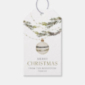 Étiquettes-cadeau Ornement de Noël élégant (Devant)
