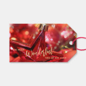 Étiquettes-cadeau Ornement de Noël étoilé (Devant (Horizontal))