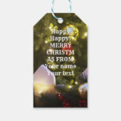 Étiquettes-cadeau Ornements de Noël (Dos)