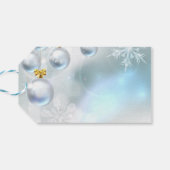 Étiquettes-cadeau ornements de noël et flocons de neige (Dos Horizontal)
