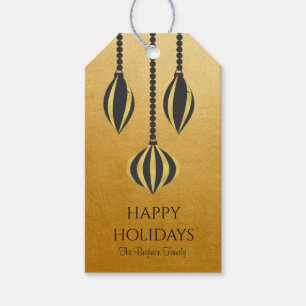 Étiquettes-cadeau Ornements de sapin de Noël minimalistes modernes o