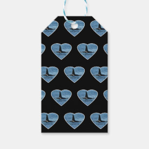 Étiquettes-cadeau Orque Aquarius Personnalisable Baleine noire