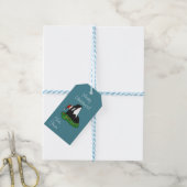 Étiquettes-cadeau Orque de Noël Épaulard (Avec de laficelle)