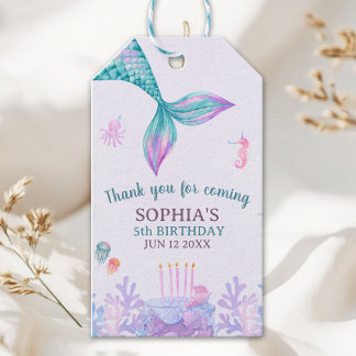 Étiquettes-cadeau Our Little Mermaid Cute Birthday Party